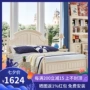 Giường ngủ kiểu Mỹ sang trọng Châu Âu gỗ đôi giường đôi công chúa tối giản hiện đại 1,5 m nội thất phòng ngủ màu trắng 1,8 m - Giường giường tầng