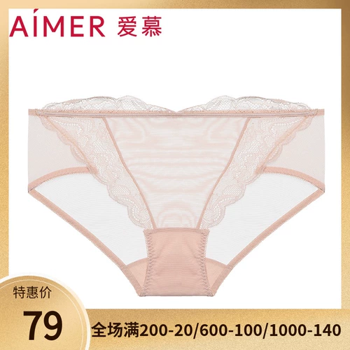 Летние сексуальные дышащие кружевные трусы, официальный продукт, средняя посадка