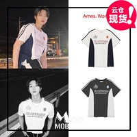 Дизайнерская весенняя ретро футболка с коротким рукавом, короткий рукав, в американском стиле, свободный крой