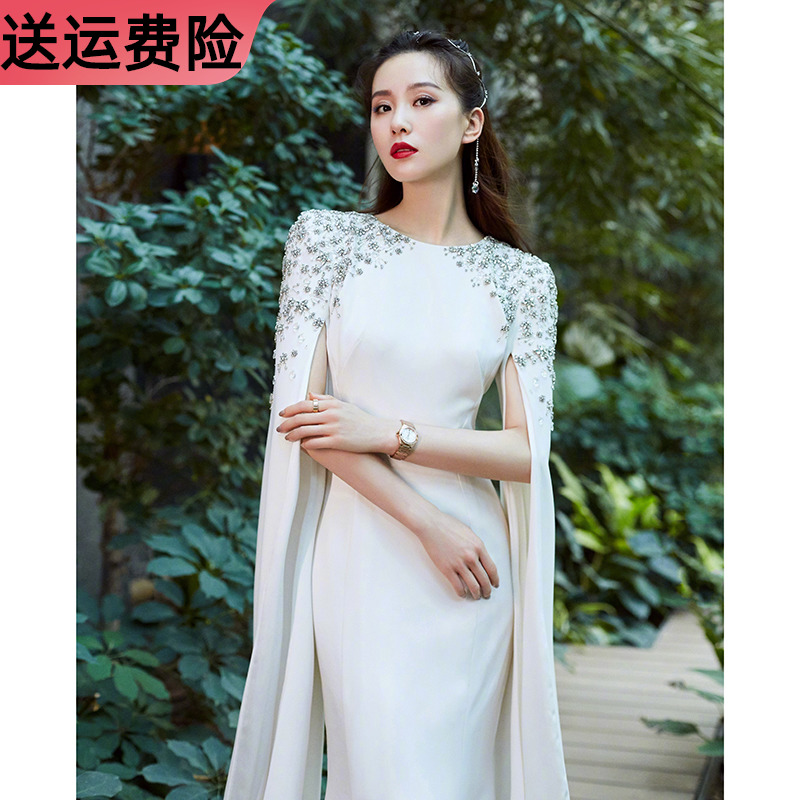 Elite white advanced wedding dress for mother, Birthday gift, fish tail, high-quality style