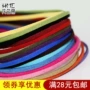 DIY handmade trang sức phụ kiện chất liệu vòng tay vòng cổ vòng chân dây thừng 3 mặt nhung Hàn Quốc dây da vuông 1 m - Vòng chân vòng chân