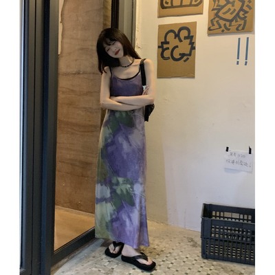 taobao agent Sexy summer dress, long skirt, plus size, flowered, fitted