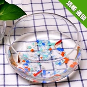 Bể cá sáng tạo nhỏ thủy tinh tròn bể cá vàng Bể sinh thái rùa lớn mini cảnh quan thủy canh - Vase / Bồn hoa & Kệ