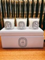 Diptyque, парфюмированная свеча, комплект с розой в составе, Франция, 70г, 3 шт, цвет инжира, Гонконг