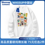 WASSUP LEMON Хлопковый лонгслив, футболка, рубашка, свободный крой