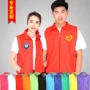 Tình nguyện viên vest vest tùy chỉnh in ve áo màu rắn quảng cáo vest dây kéo overalls tùy chỉnh - Áo thể thao áo khoác sát nách nữ