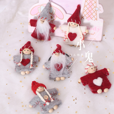 taobao agent Christmas brooch, cute wool felt, pin for elderly, hair accessory, christmas gift, Birthday gift