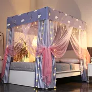 Công chúa giường crepe Châu Âu sang trọng trẻ em rèm cửa phòng ngủ cô gái đấm miễn phí trang trí phòng công chúa sợi - Bed Skirts & Valances