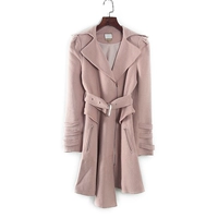 Демисезонное шерстяное длинное элегантное шерстяное пальто, средней длины, городской стиль