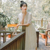 Váy ngắn tay 2019 mùa hè phiên bản Hàn Quốc mới của cửa hàng trực tuyến đầm đẹp ngọt ngào ren 6574 - váy đầm chân váy xếp ly dài