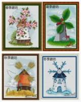 Cầu vồng thêu Quảng trường chính hãng DMC phụ kiện cross stitch từ Four Seasons Mill - Bộ dụng cụ thêu tranh thêu hoa hồng