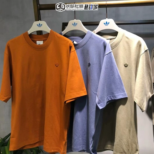 Adidas, спортивная однотонная футболка для отдыха, оверсайз, короткий рукав