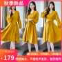 Xu hướng thời trang nữ bốn mùa màu xanh lá cây Phụ nữ khí chất Hàng Châu mới Hàng Châu - Cộng với kích thước quần áo áo nữ