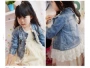 Trẻ em mặc mùa thu Cô gái Hàn Quốc Khâu Ren áo khoác công chúa denim bùng nổ - Khác áo liền quần cho bé