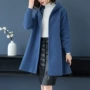 Áo khoác giả da nữ dài phần cá tính thời trang thu đông mùa đông Hàn Quốc phiên bản nhẹ nhàng của phụ nữ trưởng thành - Trung bình và dài Coat áo phao dáng dài