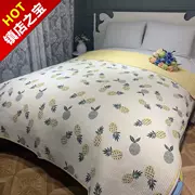 Tấm trải giường hai mặt trong mùa đông và mùa hè sử dụng hai lần giặt chăn bông đôi f-trượt hai tấm trải giường hai mặt nệm nệm ba miếng - Trải giường