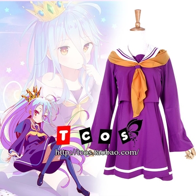 taobao agent TCOS NOGAME No Life game life white sailor clothing COSPLAY clothing girl