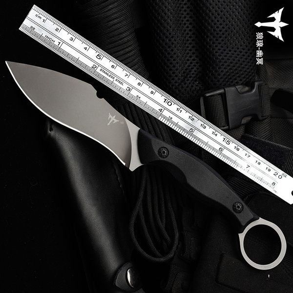 Россия [煅打] нож [氚气刀 ] портативный инструмент [ 冷兵器] черный цвет [刀]