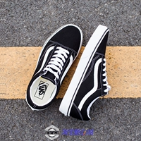 Vans OLD SKOOL màu đen và trắng vải tinh khiết cổ điển cắt thấp giày thông thường giày nam và nữ VN000ZDF1WX - Plimsolls giày thể thao lining