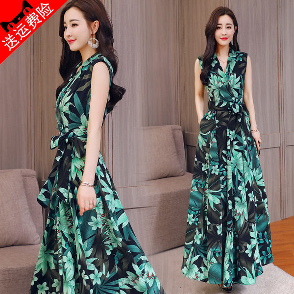 Летнее длинное платье, юбка, в цветочек, длина миди, городской стиль, изысканный стиль