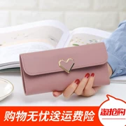 Ví mới đơn giản nữ sinh viên phiên bản tiếng Hàn của thủy triều dễ thương khóa ví tiền xu ví nữ ví nữ dài phần mỏng - Ví / chủ thẻ