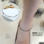 Hàn Quốc chính hãng phổ biến vòng chân vàng 10K Thời trang dây nhỏ màu đen nhỏ vòng chân vàng đính cườm - Vòng chân vòng chân
