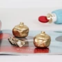Mỹ retro đồng màu kim loại lựu mini lưu trữ hộp nhẫn trang sức hộp đồ trang trí nhỏ phong cách thủ công - Nhẫn nhẫn trơn