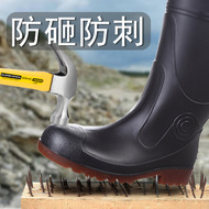 Giày đi mưa bảo hộ lao động Golden Oak mũi thép nam chống va đập và đâm Giày bảo hộ lao động thương hiệu Giày bảo hộ lao động tấm thép an toàn ủng đi mưa cho nữ giày nước công trường ủng cao
