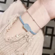 Mở tay chạm khắc aquamarine tự nhiên 貔貅 dây đeo vòng tay tặng quà sinh nhật nữ phiên bản Hàn Quốc cá tính đơn giản - Vòng đeo tay Clasp