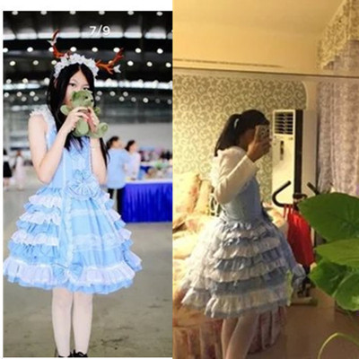 taobao agent Shiffon lace dress for princess, suit, Lolita style