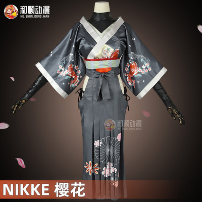 taobao agent Heshong Anime Nikke Victory Cos Sakura Cosplay Service Hefeng Kimono Ninja Niji Women's C