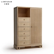 Tủ quần áo mới của Trung Quốc Zen Solid Wood Tủ lưu trữ đơn Tủ màu gỗ Phòng ngủ Cửa đơn Tủ quần áo B & B Nội thất Tùy chỉnh - Nhà cung cấp đồ nội thất