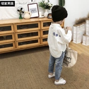 Áo sơ mi trắng bé trai 2019 mùa xuân và cotton mới cho trẻ em Áo dài tay trong áo sơ mi trẻ em lớn phiên bản Hàn Quốc của thủy triều lỏng lẻo - Áo sơ mi
