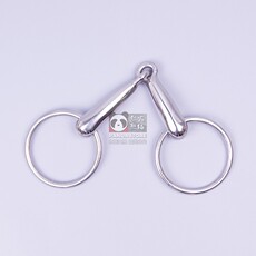 трензель 迪卡侬 fouganza 马术敏感稳定马衔铁不锈钢空心环马嚼子125mm