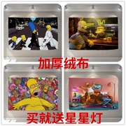 The Simpsons ins cô gái treo tường vải che phòng ký túc xá thiết kế nội thất phòng ngủ cạnh giường ngủ nền tấm thảm tùy chỉnh - Tapestry