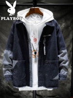 Áo khoác nam Playboy mùa xuân và mùa thu sinh viên mới Phiên bản Hàn Quốc của những chiếc áo khoác denim nam đẹp trai - Mùa xuân áo sơ mi nữ hàn quốc