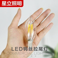 Ретро светодиодная лампочка, лампа накаливания, свеча, с винтовым цоколем, 2W, 4W