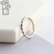 Trang trí bạc vải Tối giản khí chất tốt vòng xoắn nữ mở điều chỉnh nhẫn bạc sterling đơn giản hipster Nhật Bản và Hàn Quốc - Nhẫn