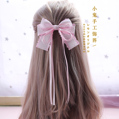 taobao agent Soft girl Sweet Japanese Silk Tibetan Bowbon Hair Dip DIY Hair Towers Flower Academy Wind Card Handmade Top