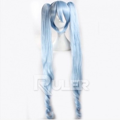 taobao agent Lord Vocaloid 2014 Snow Miku Miku Blue Double Pony COSPLAY Wig 042L