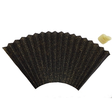 Веер для росписи 折扇扇面 黑色双面洒24k真金金箔空白宣纸扇面 9寸/9.5寸用黑扇面