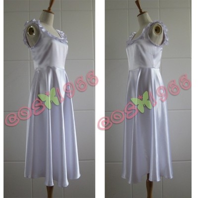 taobao agent The storm of customized anime clothing garden does not break the love flower white dress COS clothing