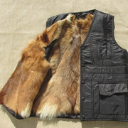 Người đàn ông da len vest trung niên bông vest vest vai lông cừu một lót mùa đông cha ấm áp