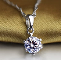 Модная бриллиантовая подвеска, платиновое ожерелье, алмаз, ювелирное украшение, белое золото 18 карат, подарок на день рождения