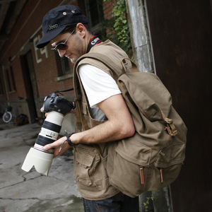 Chuyên nghiệp du lịch ngoài trời công suất lớn nhiếp ảnh ba lô Canon Nikon SLR máy ảnh ba lô vải kỹ thuật số túi