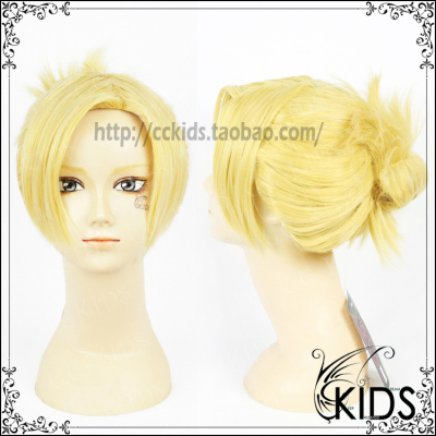 taobao agent 【CCKIDS [Attack on the Giant] Ani Chao's original light gold color cosplay wig