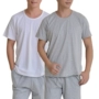 Người đàn ông trung niên cộng với phân bón XL nam mùa hè trung niên của nam giới cotton ngắn tay T-Shirt nửa tay áo cotton cũ áo sơ mi quần ngố nam
