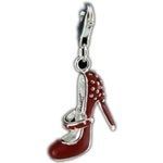 Red Shoes High Heels, Pendant, Silver Accessory