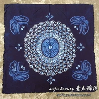 Ручная работа Yunnan Dali Bai Tie Dye Dye Нашел фолм шарф -бар, висящая ткань декоративная ткань 120*120 бабочка