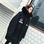 Quá khổ bông áo khoác dày áo 2018 mùa đông vài bf Hàn Quốc phiên bản của lỏng phản xạ dải vải bông quần áo thủy triều áo